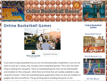 Tablet Screenshot of onlinebasketballgames.org